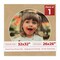Beige Suede Mat Board for 32x32 Frames - Circle Opening for 26x26 Photos